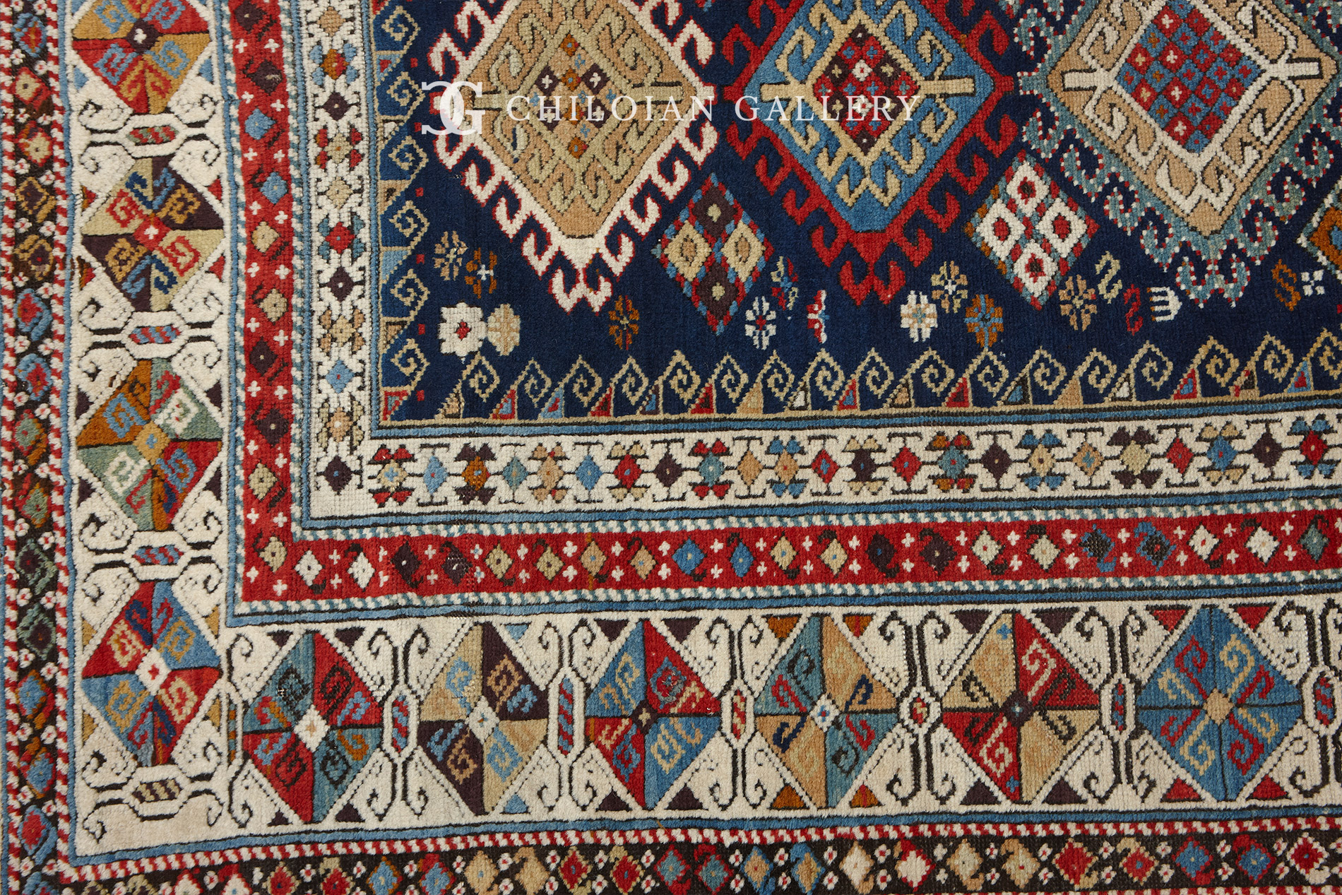 4116 (b)- Shirvan Rug - Chiloian Gallery Antique Rugs And Carpets