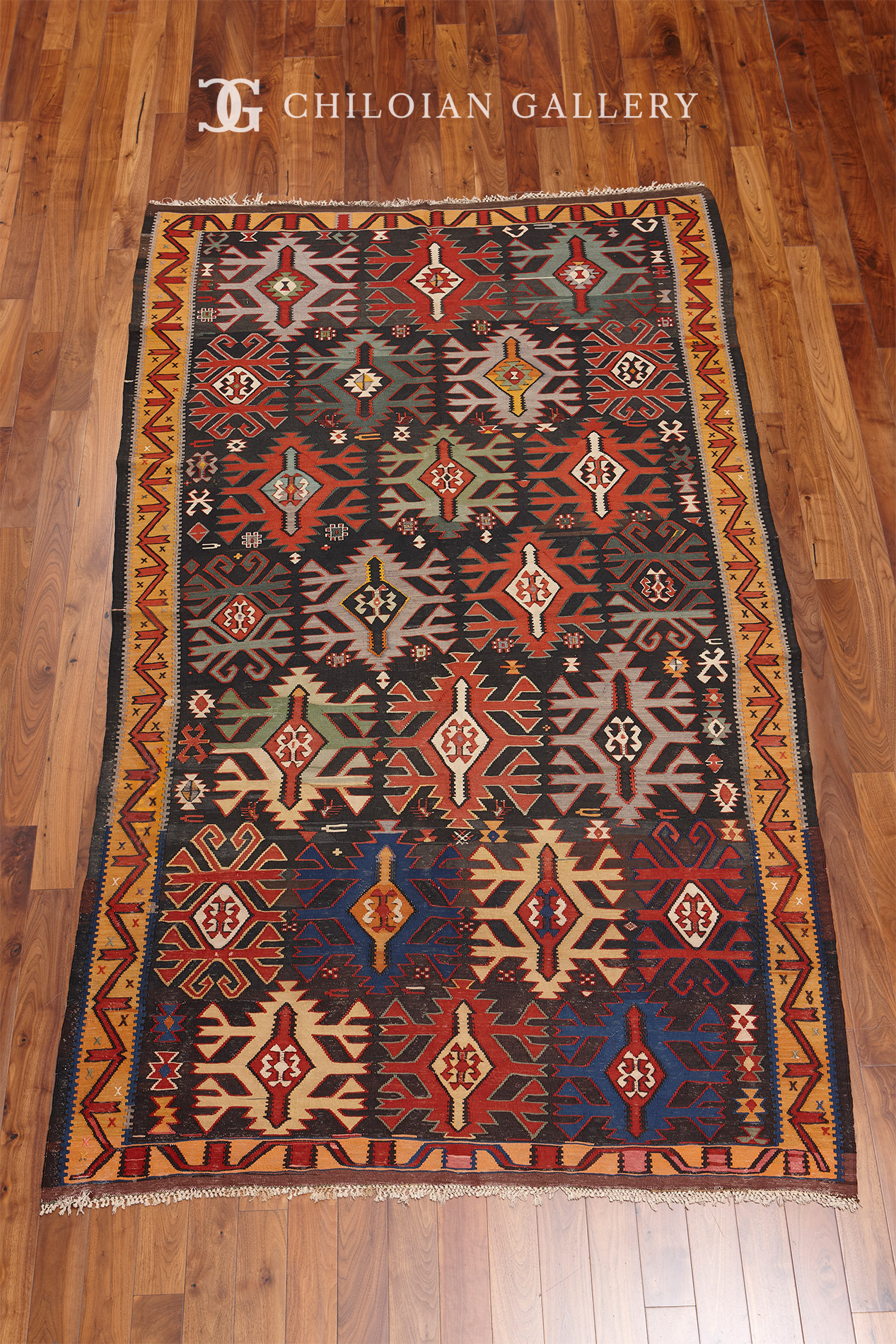 2477 (b)- Shirvan Kilim - Chiloian Gallery Antique Rugs And Carpets